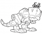 Printable Cute Robot from Rusty Rivets Robot Dinosaur coloring pages