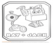 Printable Rusty Rivets Ray and Jack Coloring Page coloring pages