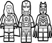 Printable lego iron man supergirl black panther coloring pages