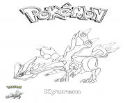 Printable Kyurem Pokemon coloring pages
