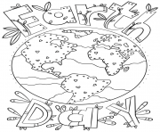 Printable earth day doodle adult coloring pages