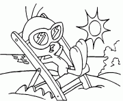 Printable titi on the beach coloring pages