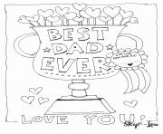 Printable best dad ever love you fathers day coloring pages