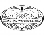 Printable mandala happy fathers day coloring pages