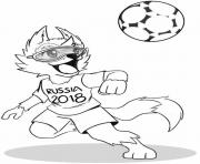 Printable FIFA World Cup 2018 Russia Mascot coloring pages