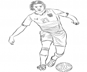 Printable edinson cavani fifa world cup football coloring pages