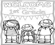 Printable great welcome back to school coloring pages