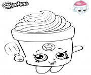 Printable Cute Shopkins Freda Frosting coloring pages