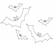 Printable bats halloween coloring pages