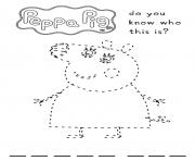 Printable do you know who this is peppa coloring pages