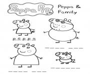 Printable peppa and family games peppa pig coloring pages