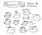 Printable peppa pig and friends coloring pages