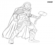 Printable thor from the avengers coloring pages