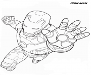 Printable iron man from the avengers coloring pages