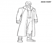 Printable nick fury from the avengers coloring pages