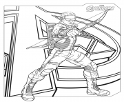 Printable marvel avengers hawkeye coloring pages