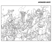 Printable avengers unite coloring pages