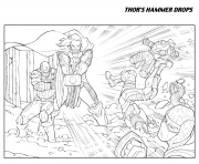 Printable thors hammer drops avengers coloring pages