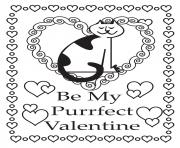 Printable be my perfect valentine coloring pages