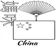Printable china flag letters coloring pages