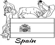 Printable spain flag corrida coloring pages