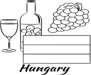 Printable hungary flag wine coloring pages