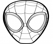 Printable Spider Man Mask coloring pages