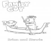 Family Guy Brian and Stewie coloring pages