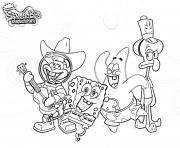 Printable Sponegbob Band coloring pages