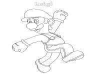 Printable Luigi Super Mario Nintendo coloring pages