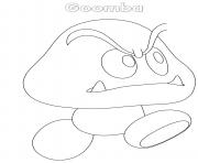 Printable Goomba Nintendo coloring pages
