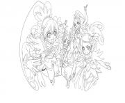 Printable glitter force doki doki coloring pages