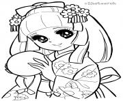 Printable glitter force manga girl coloring pages