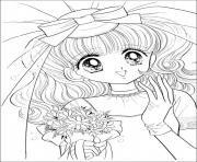 Printable glitter force Happy Paradise wedding girl coloring pages