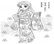 Printable glitter force asian dress coloring pages