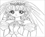 Printable glitter force Happy Paradise wedding coloring pages
