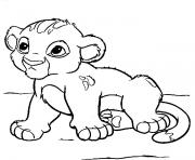 Printable the lion king cartoon coloring pages