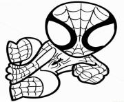 Printable spider man cartoon coloring pages