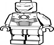Printable lego iron man cartoon coloring pages
