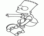 Printable bart the simpsons cartoon coloring pages