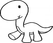 Printable baby dinosaur cartoon coloring pages