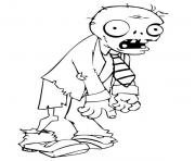 Printable zombie cartoon coloring pages