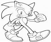 Printable sonic cartoon coloring pages