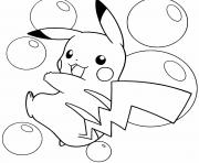Printable pikachu pokemon cartoon coloring pages
