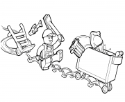 Printable lego junior trash and garbage man coloring pages