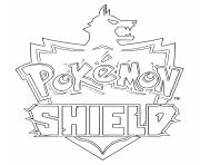 Printable pokemon shield logo coloring pages