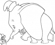 Printable dumbo walks with timothy coloring pages