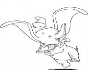 Printable happy dumbo coloring pages