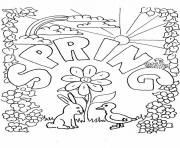 Printable spring sun animal kids coloring pages