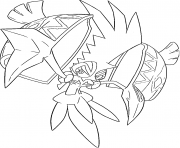 Printable Tokorico pokemon legendary Generation 7 coloring pages